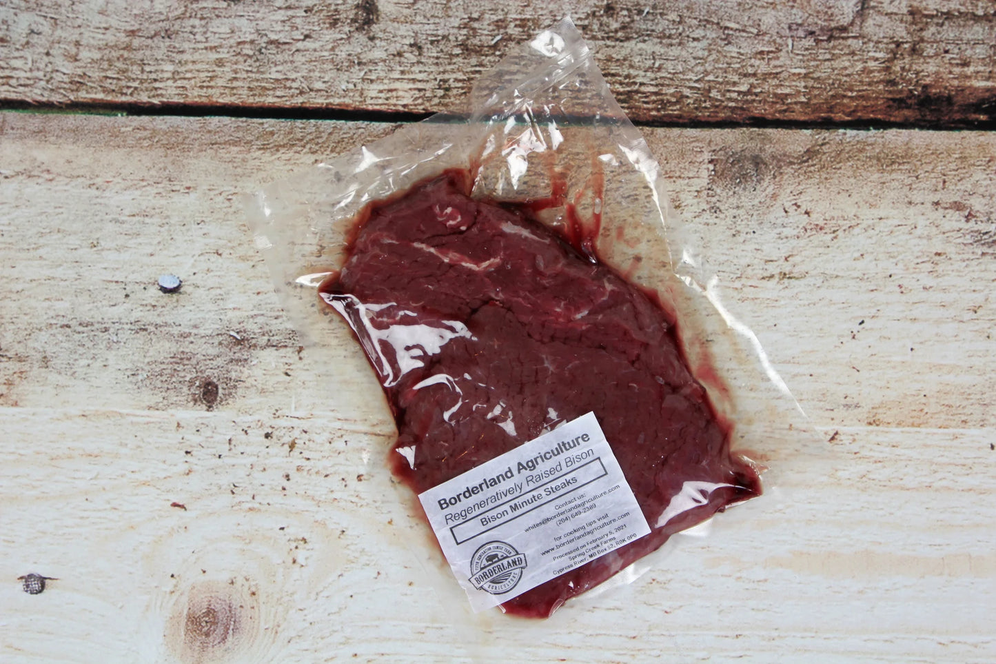 Bison Minute Steaks, Local *FROZEN*