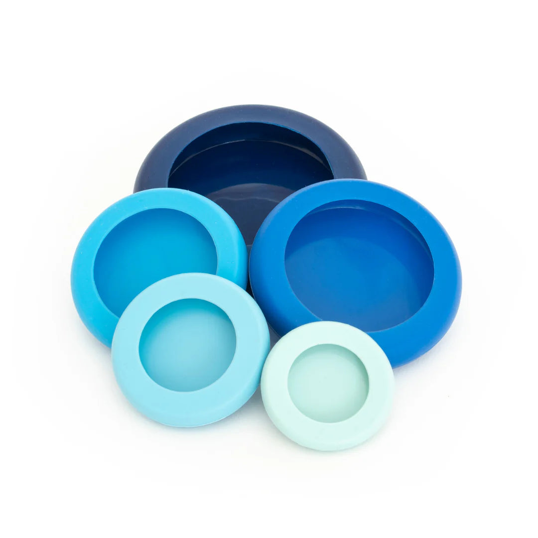 Food Huggers Ice Blue Set of 5