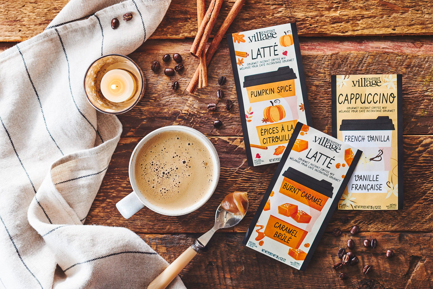 Latte Instant Coffee Mix Cinnamon Dolce