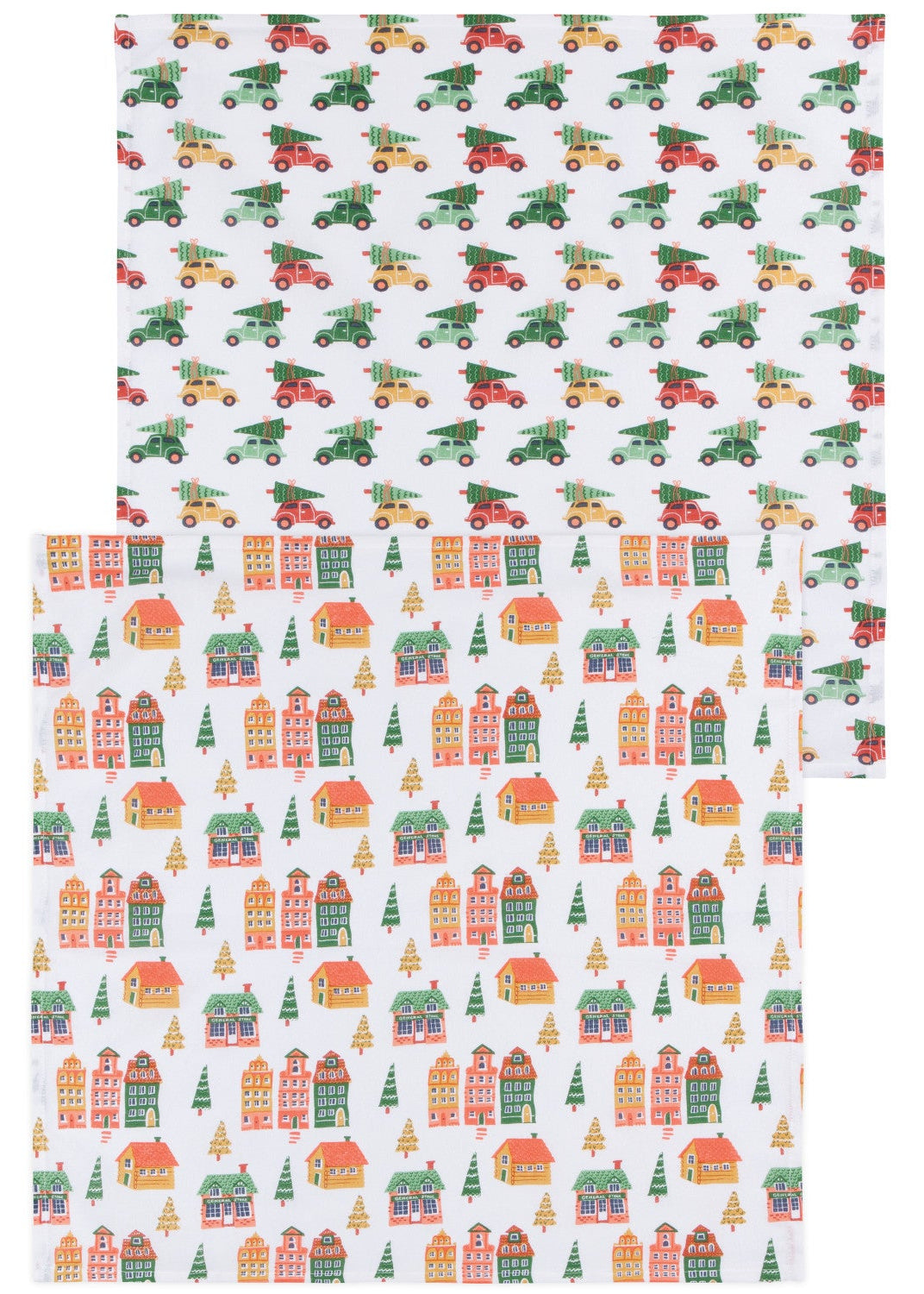 Dishtowel Set Floursack Candy Cane Lane, 2-pk