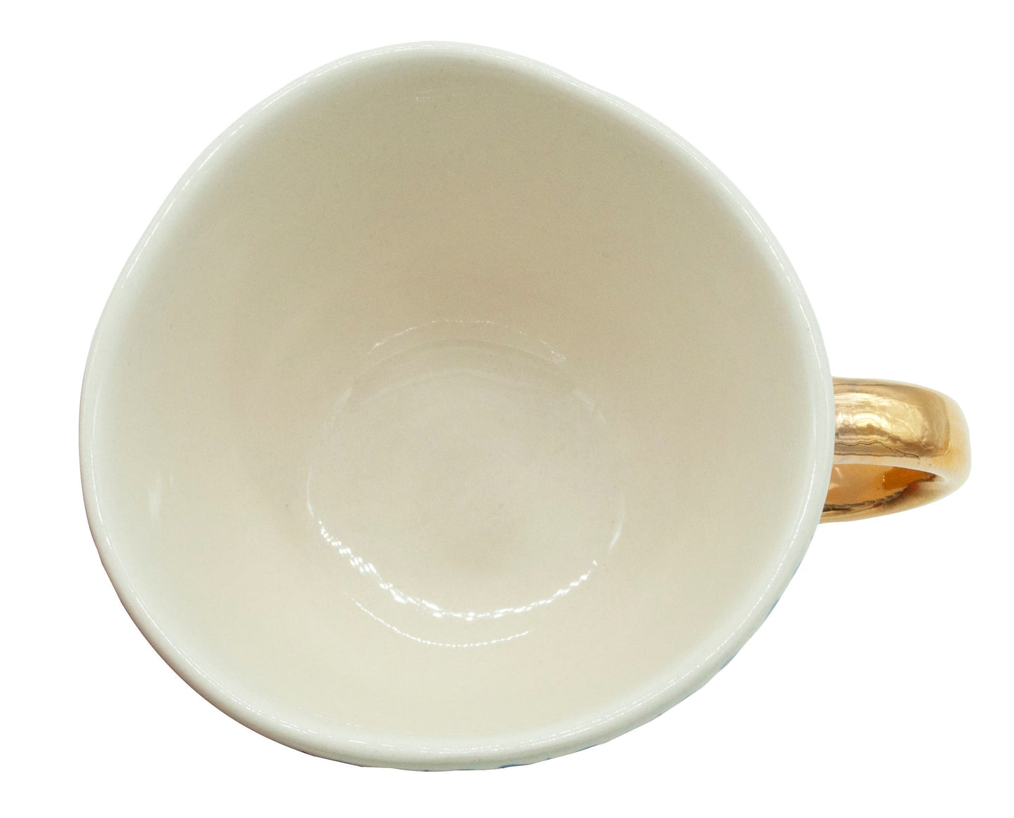 Stoneware Mug 350ml Blue & Gold