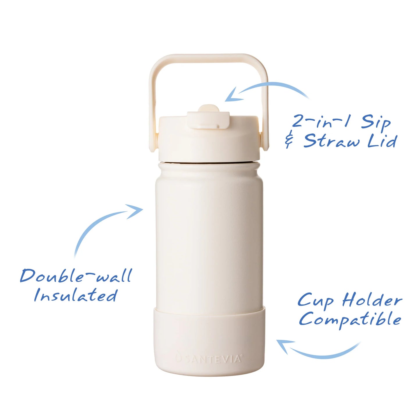 Santevia Stainless Steel Kids Bottle, Ivory