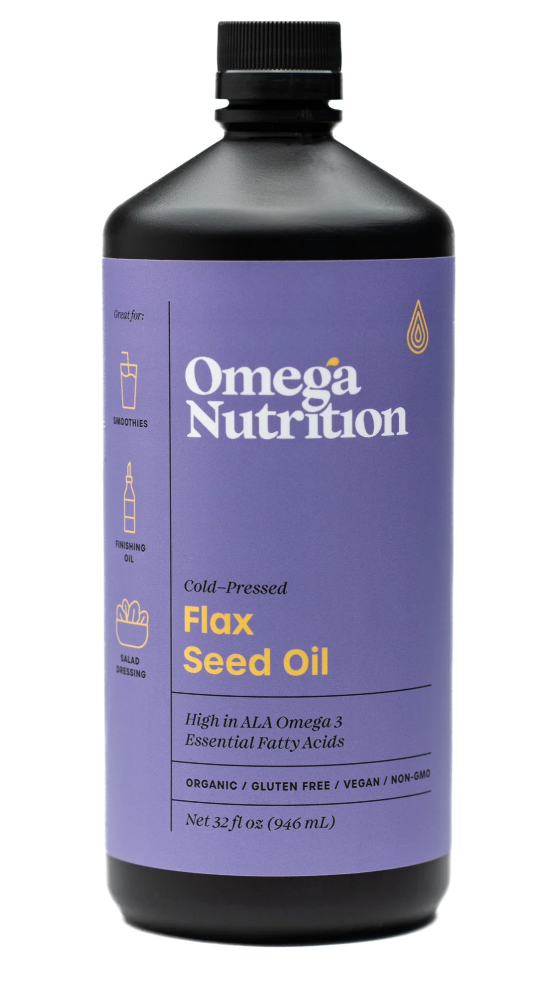 Flax Seed Oil, Cold-Pressed Organic *REFRIGERATED*