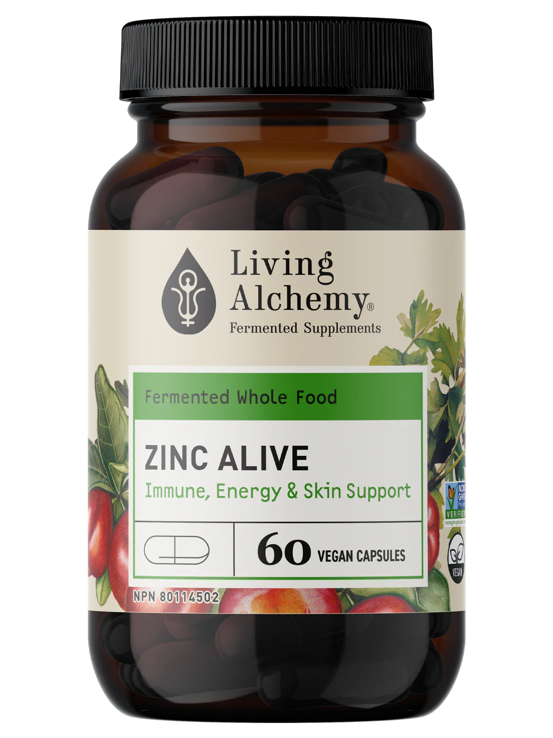 Zinc Alive - Fermented Whole Food 60 Capsules
