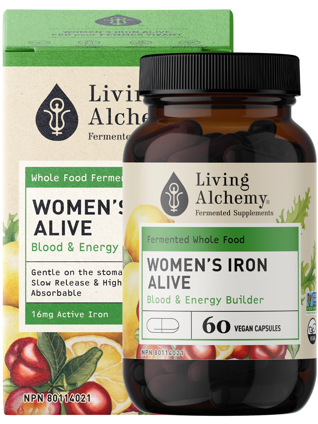 Women's Iron Alive - Fermented Whole Food 60 Capsules