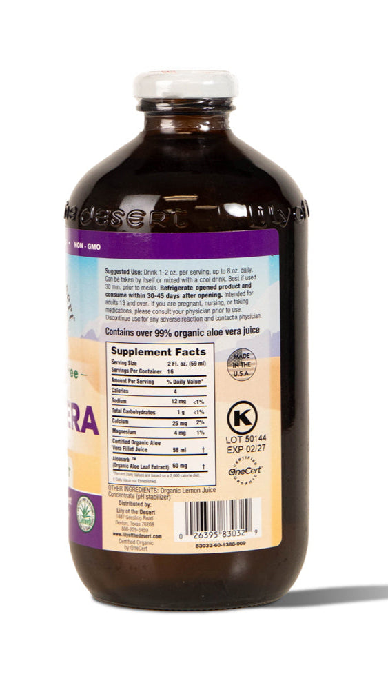 Aloe Vera Juice, Inner Fillet, Preservative Free