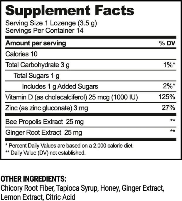 Propolis Soothing Lozenges - Ginger Lemon
