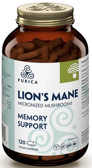 PURICA Lion's Mane Micronized Mushroom 120 Capsules