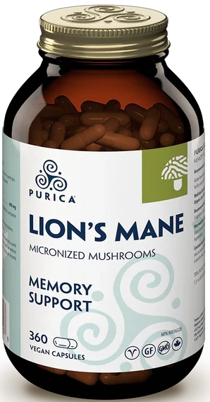 PURICA Lion's Mane Micronized Mushroom 360 Capsules