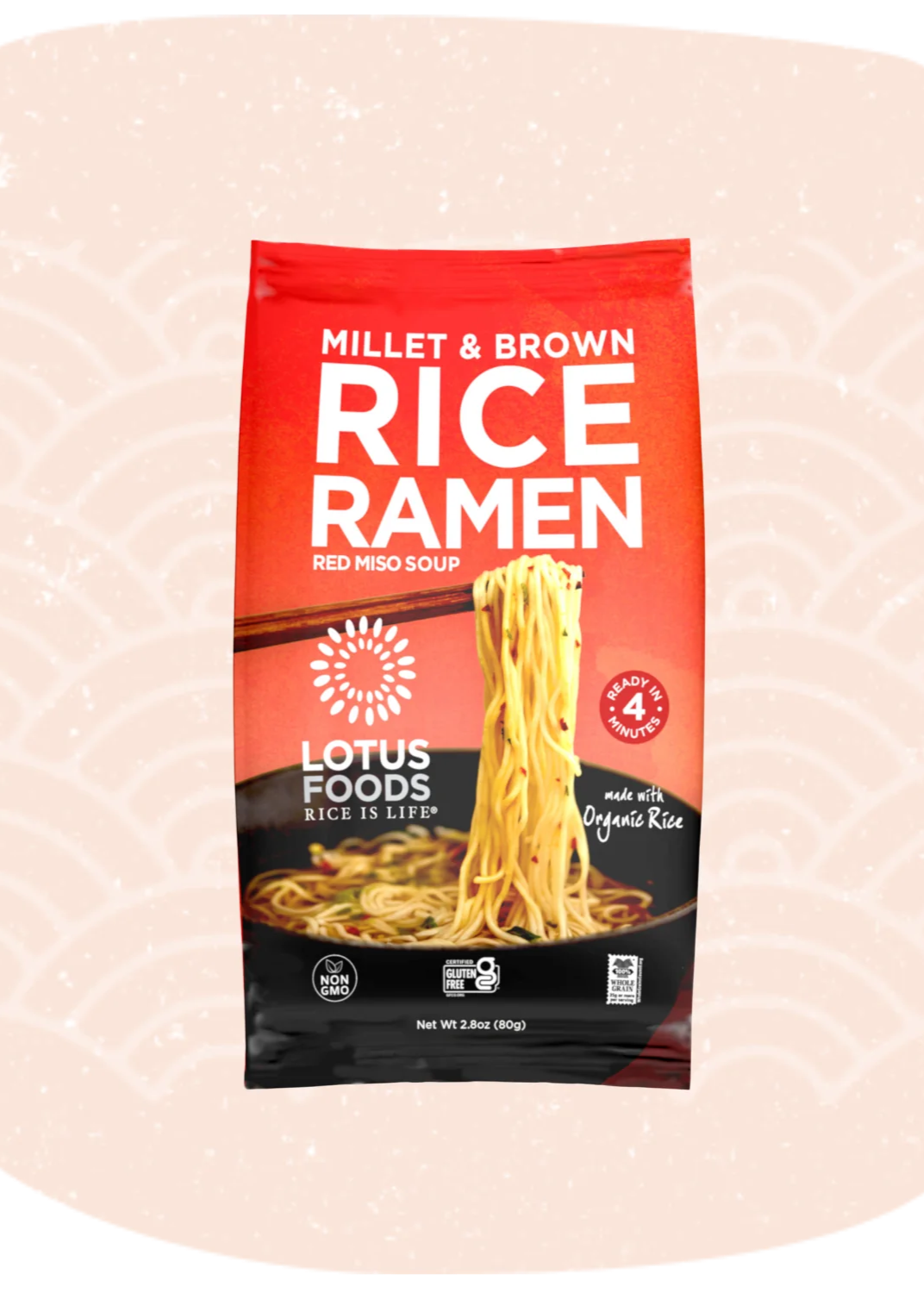 Lotus Millet & Brown Rice Ramen with Red Miso Soup (GF)