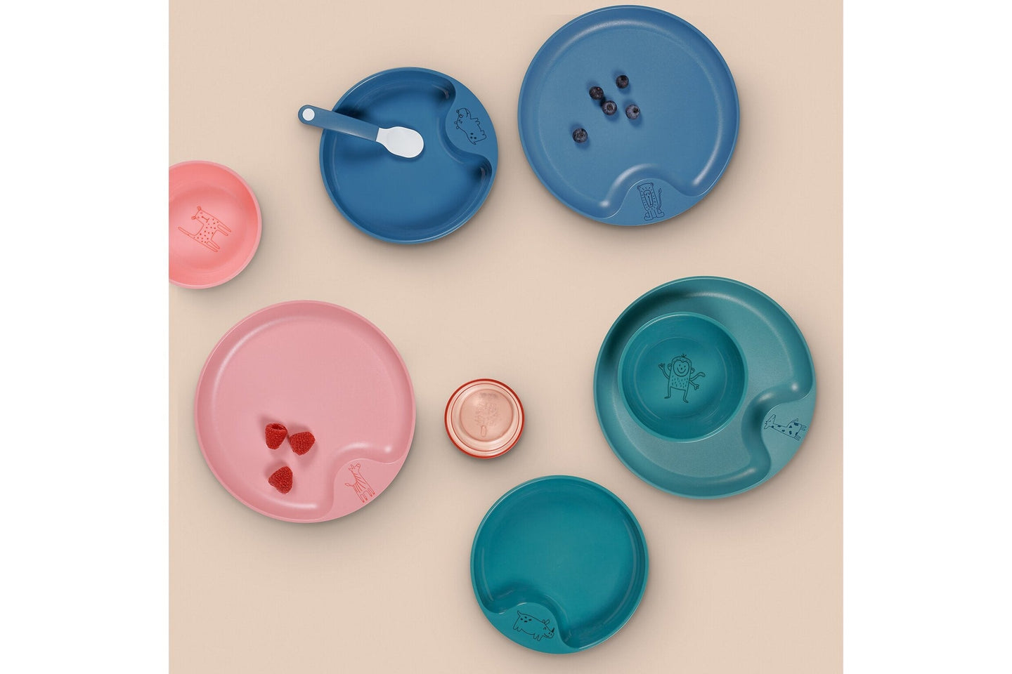 Mepal Mio Children's Plate Deep Blue