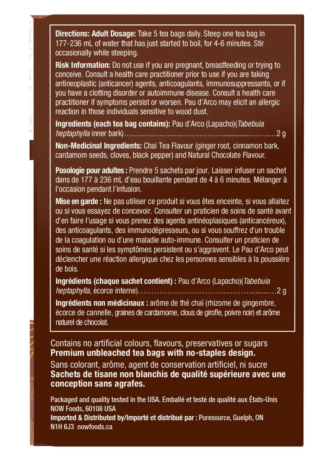 Pau D’Arco Chai Wellness Herbal Tea Blend