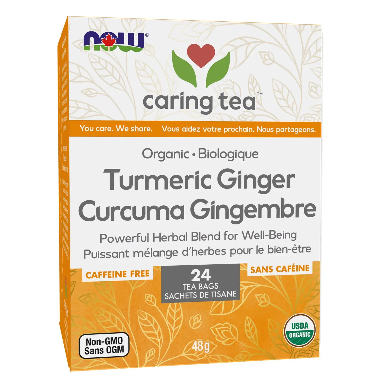 Turmeric Ginger Organic Herbal Tea Blend