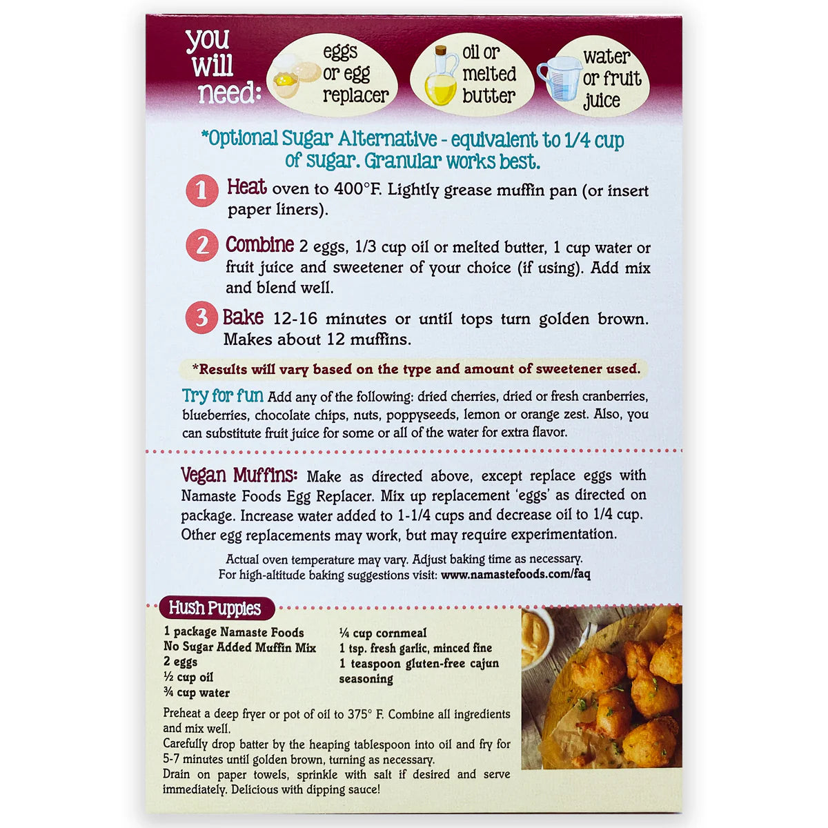 Muffin Mix, No Sugar Added, GF