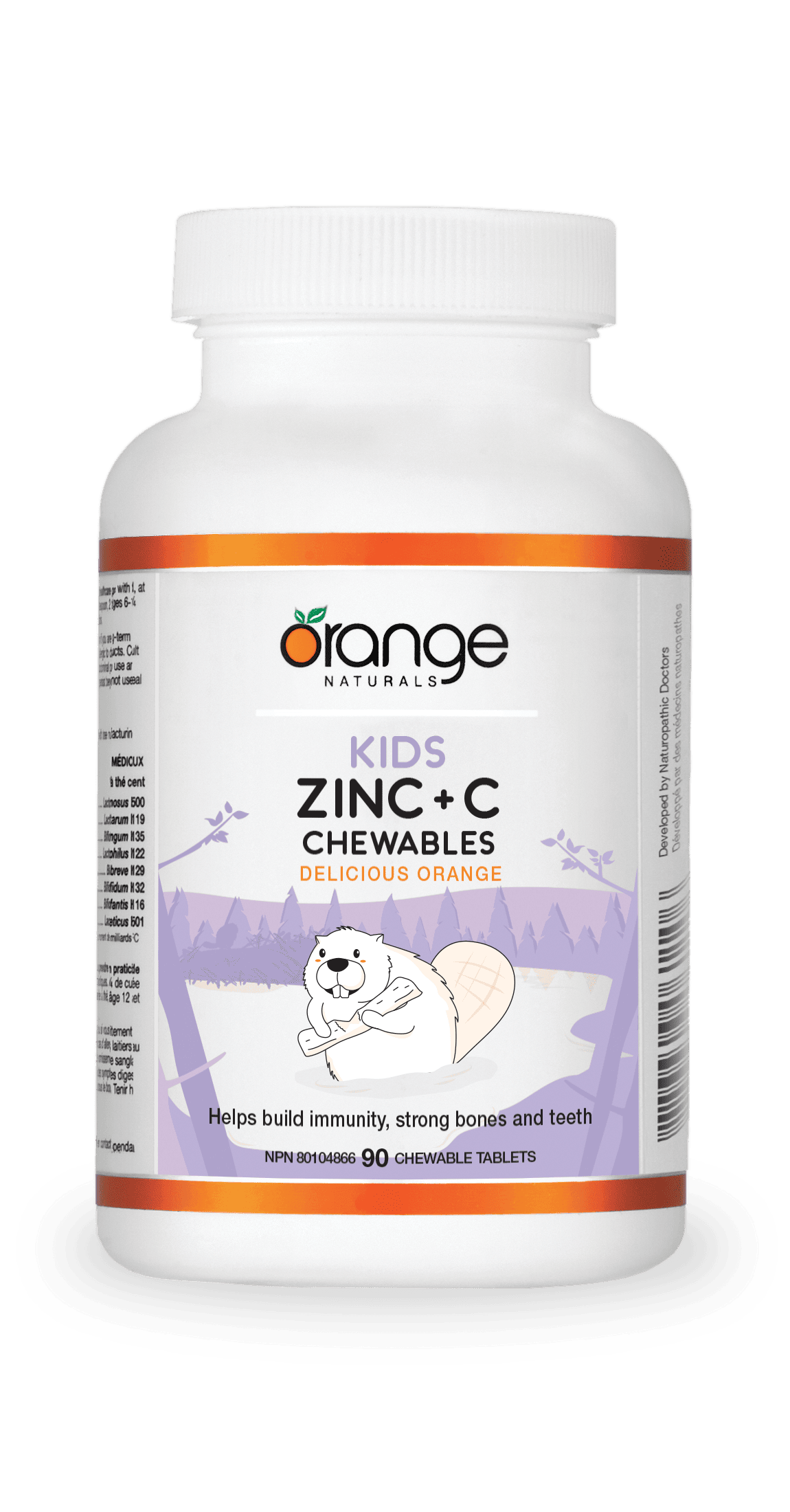 Kids Zinc + C Chewables, Delicious Orange