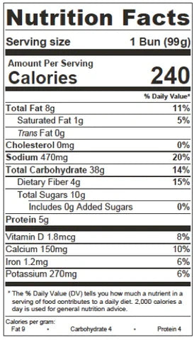 Burger Buns, Deluxe (GF) (V) *FROZEN*