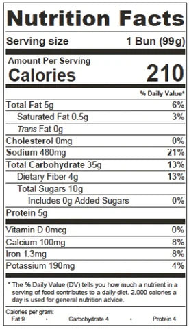 Hot Dog Buns, Original (GF) (V) *FROZEN*