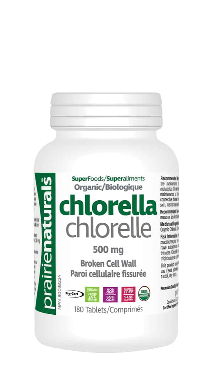 Chlorella, Organic 500mg 180 Tablets