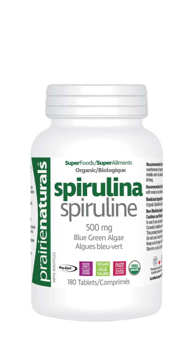 Spirulina, Organic 500mg 180 Tablets