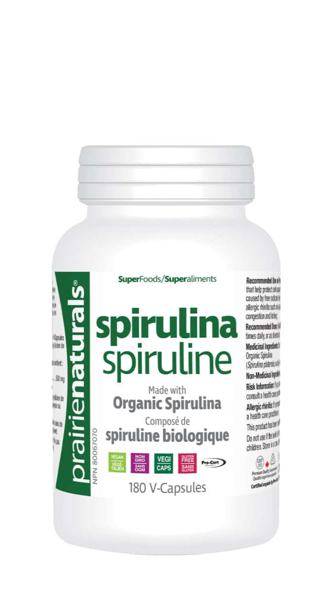 Spirulina, Organic 500mg 180 Capsules