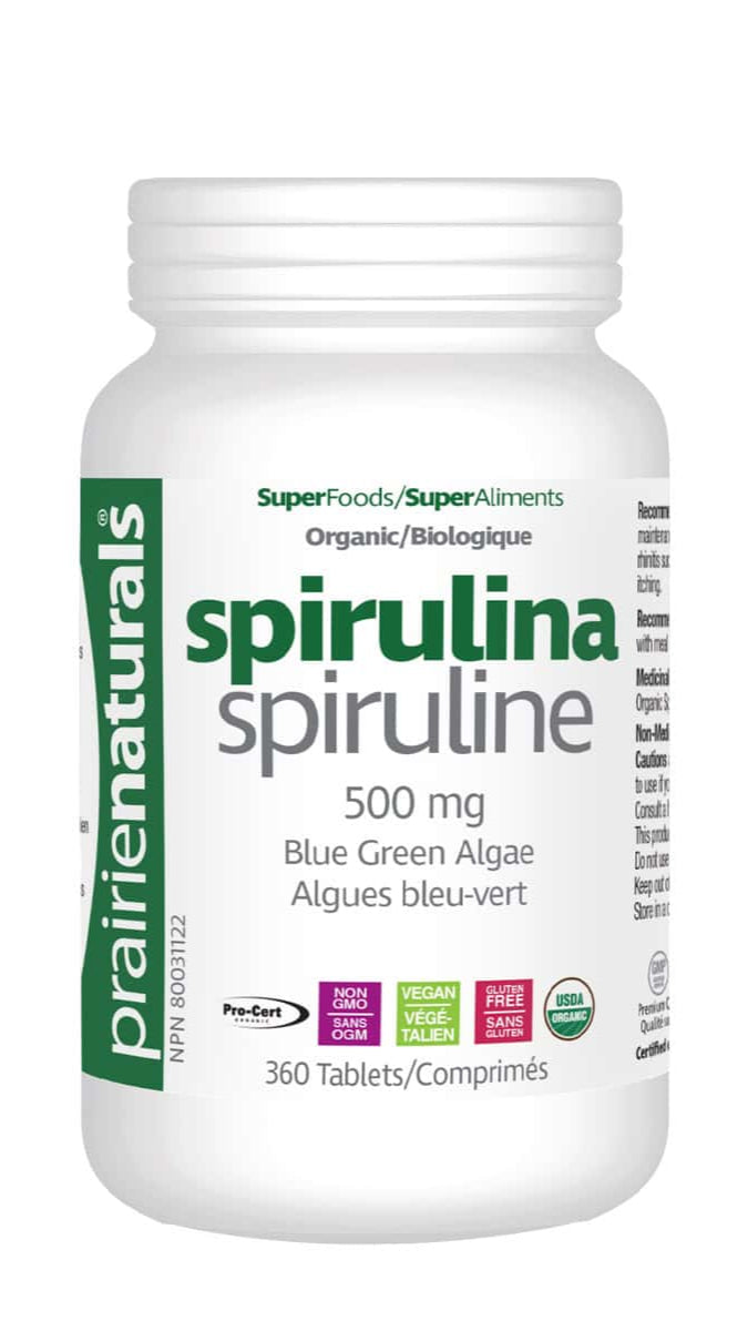 Spirulina, Organic 500mg 360 Tablets