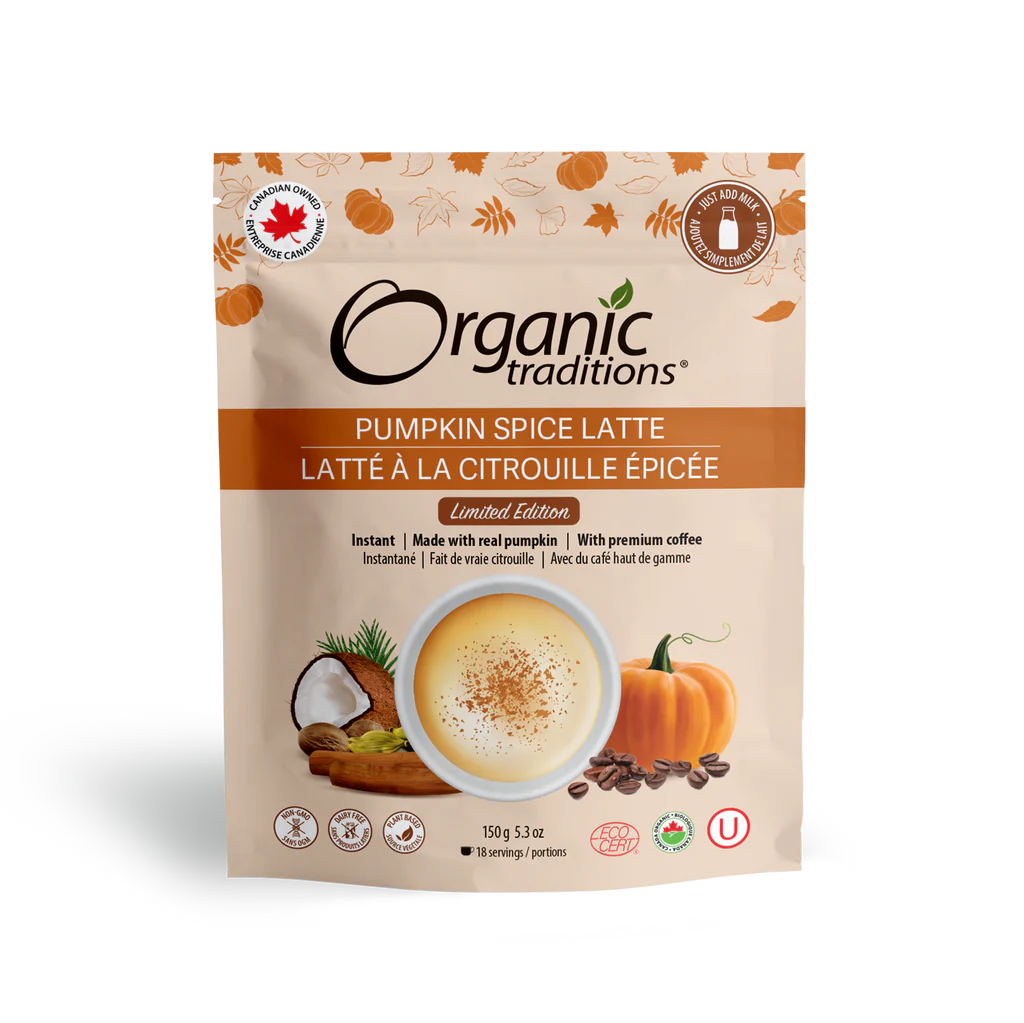 Organic Traditions Coffee Latte Pumpkin Spice