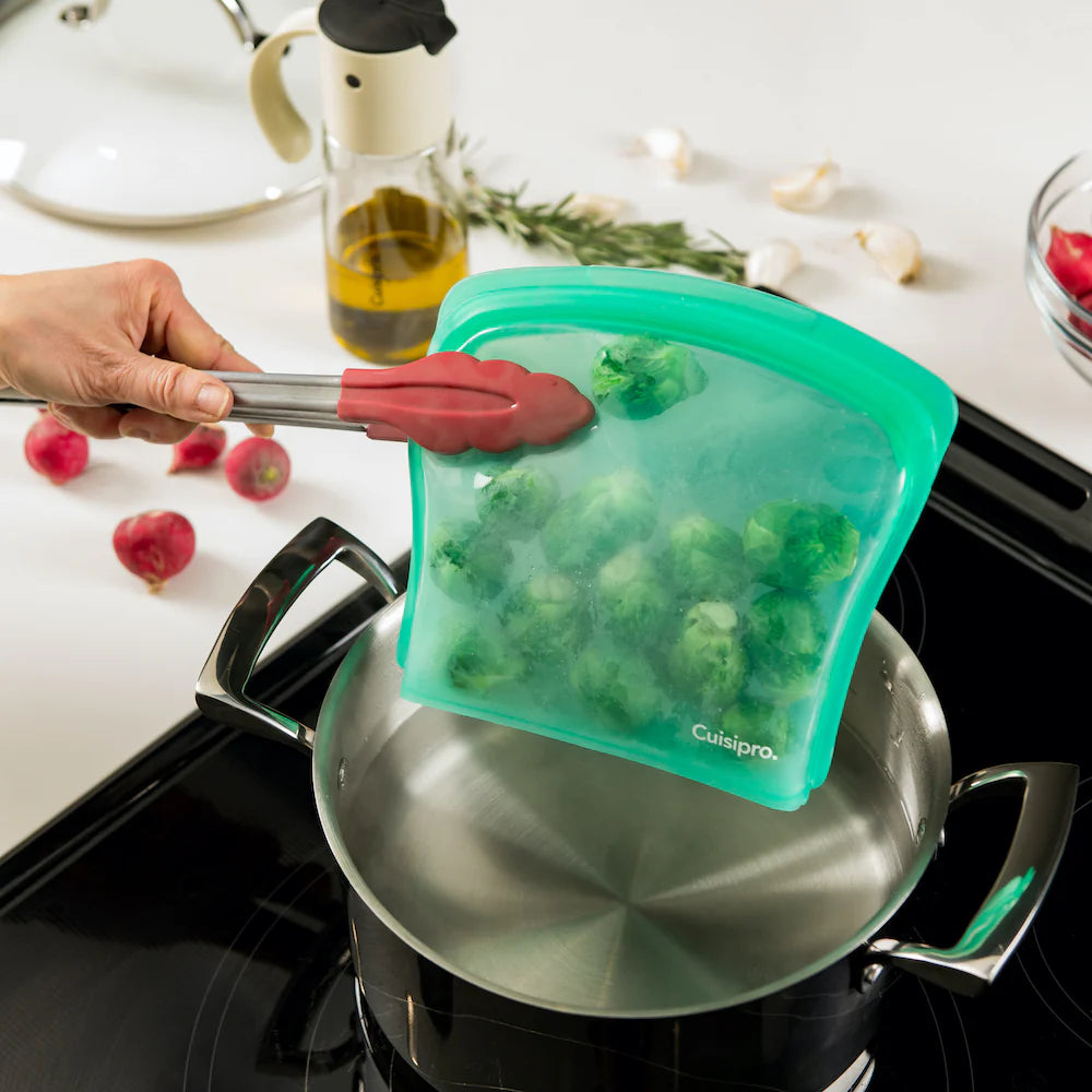 Cuisipro Silicone Reusable Bag Green 200ml, Set of 2