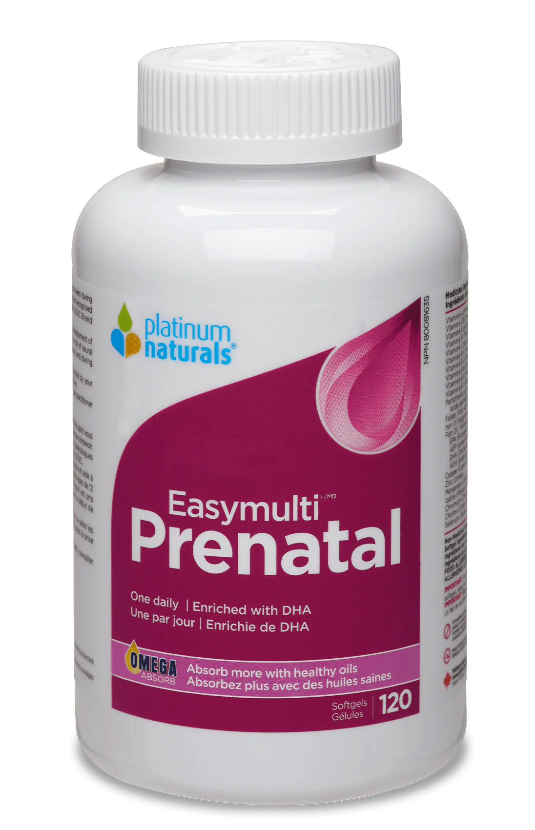 EasyMulti® Prenatal One-a-day Multivitamin 120 Softgels