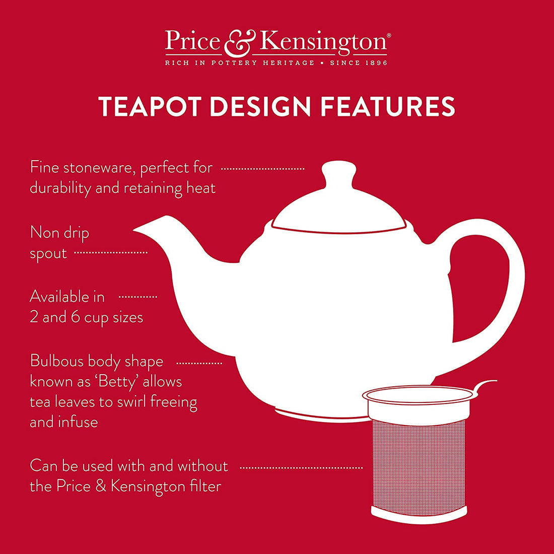 Price & Kensington Teapot 6 Cup Jade