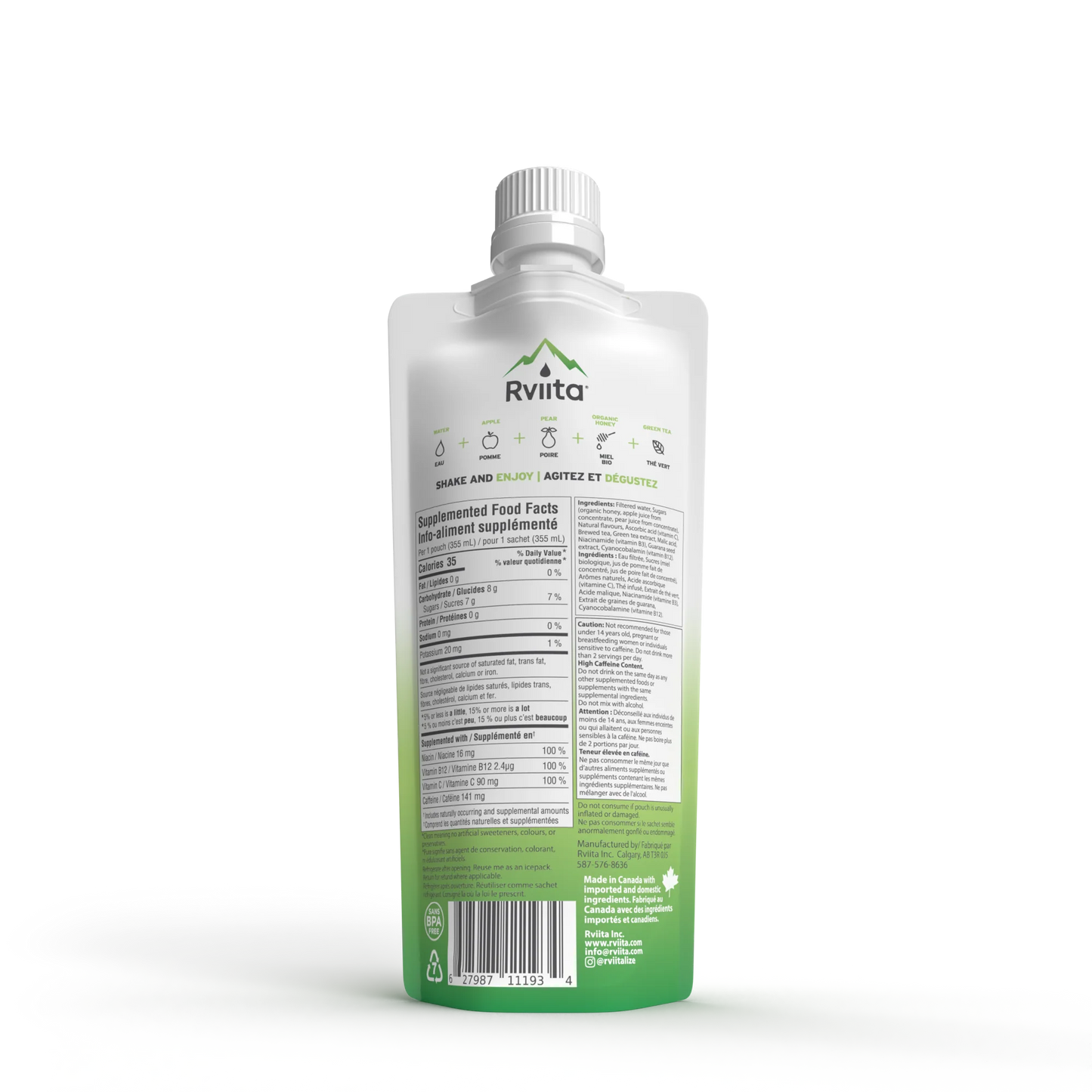 Rviita Energy Apple Pear Green Tea