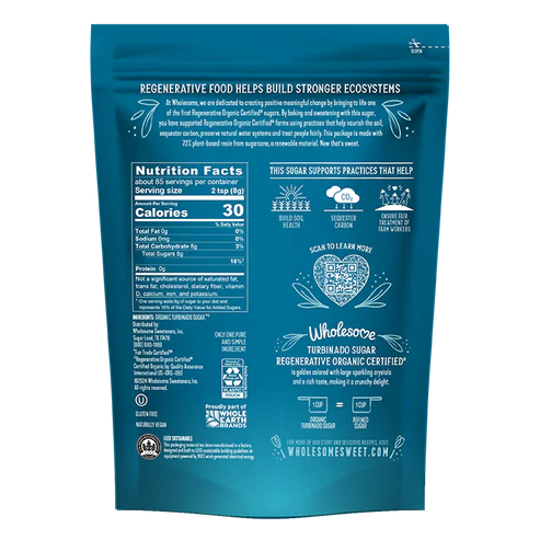 Raw Cane Turbinado Sugar, Organic & Fairtrade