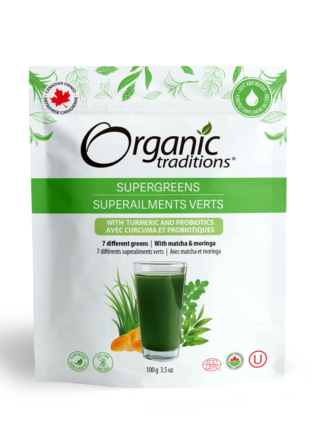 Supergreens with Turmeric Powder, Organic Traditions