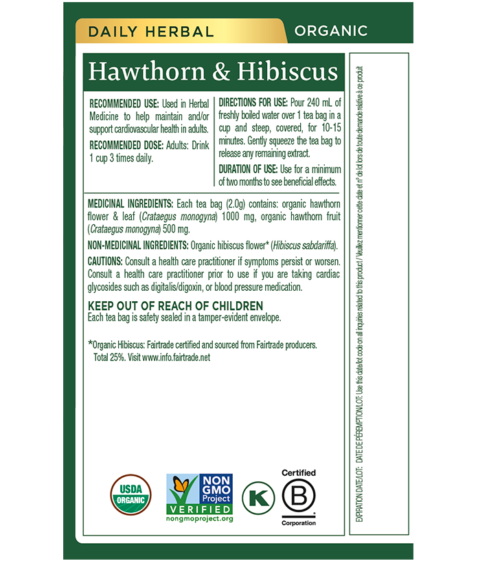 Hawthorn & Hibiscus Organic Herbal Tea