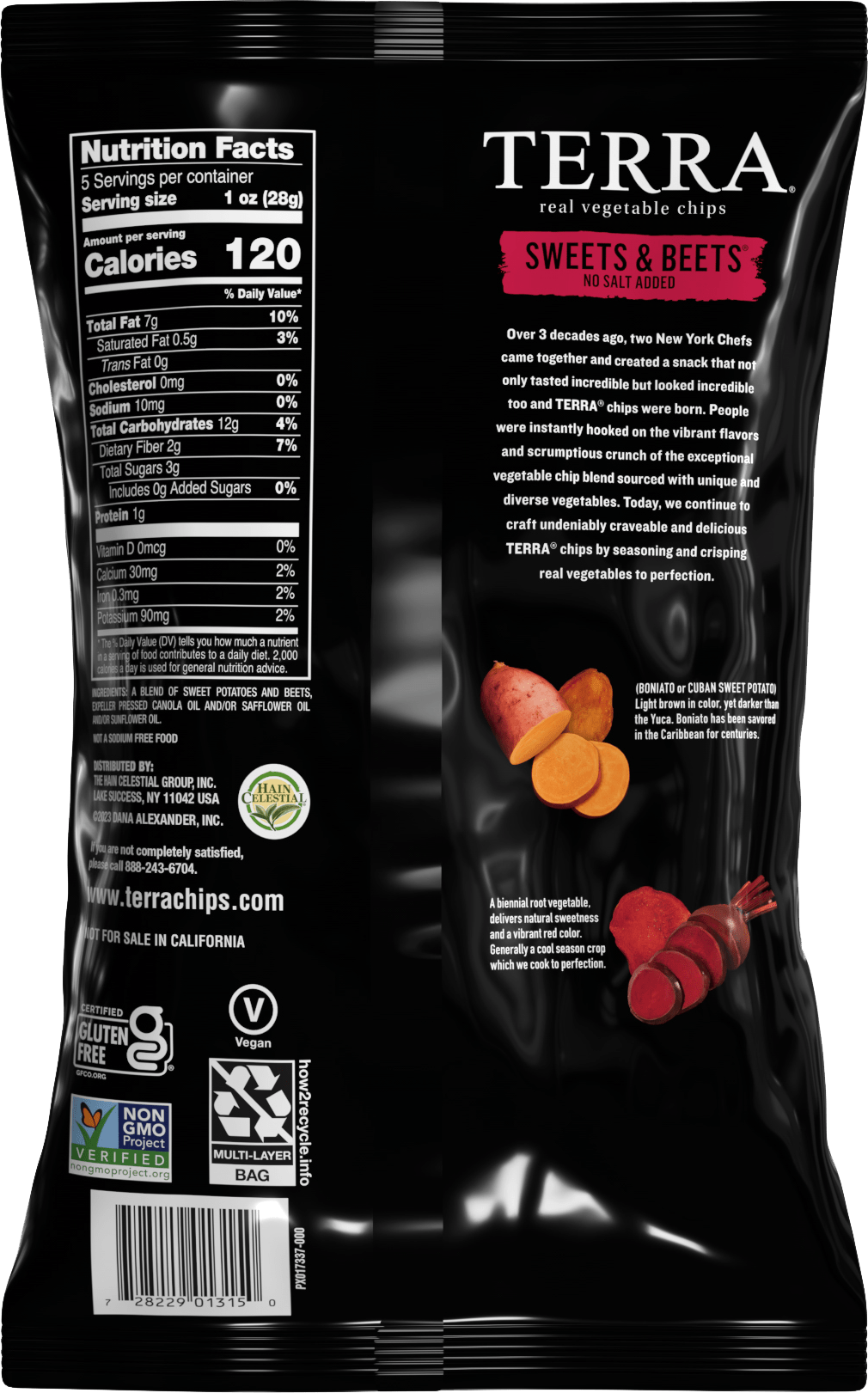 Terra Vegetable Chips Sweets & Beets No Salt Added