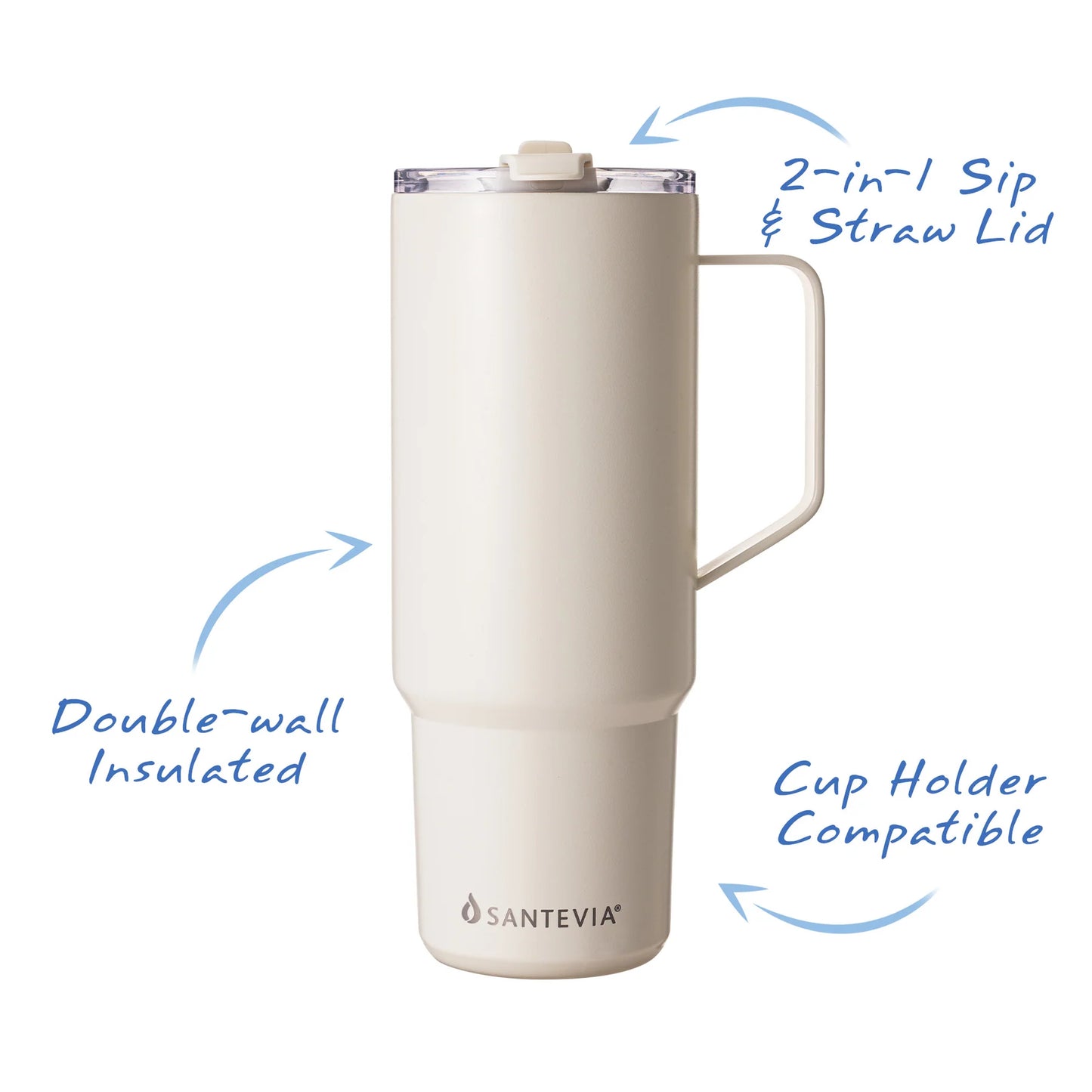 Santevia Stainless Steel Tumbler, Glacier Blue
