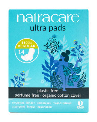 NatraCare Ultra Pads Regular, with Wings