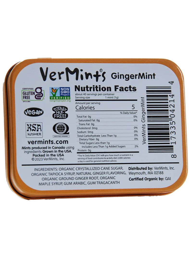 VerMints Ginger Mints, Organic