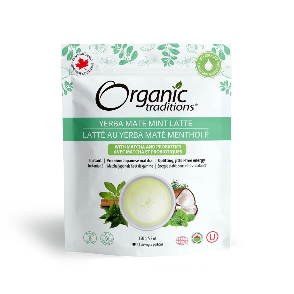 Organic Traditions Matcha Latte Yerba Mate Mint
