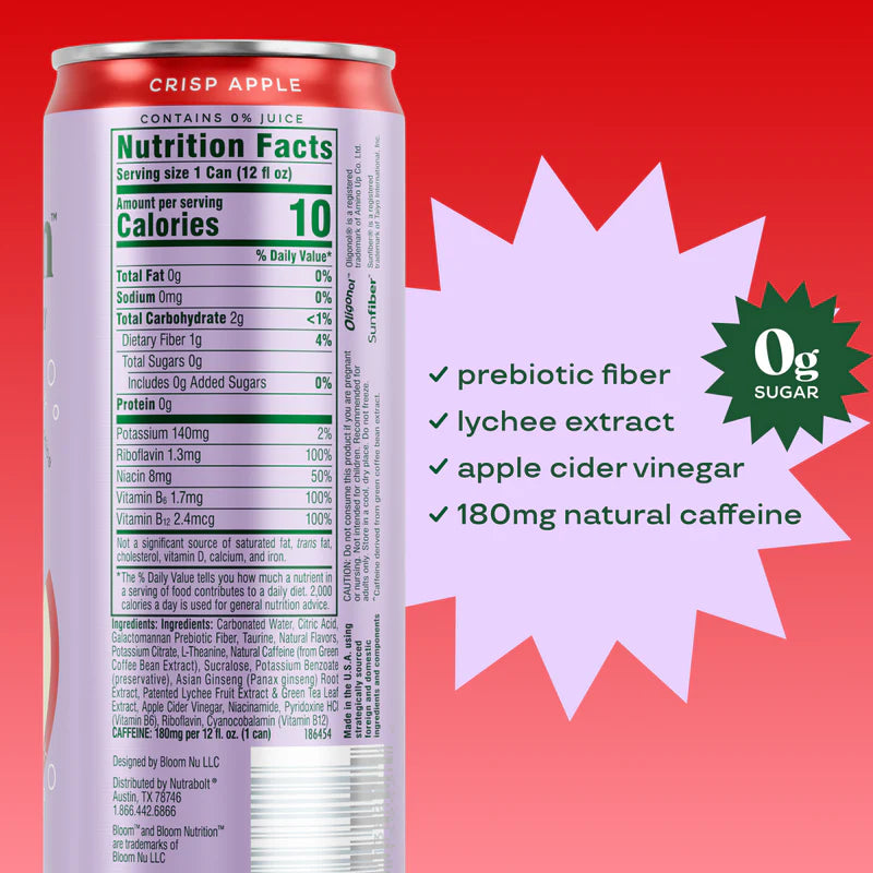Bloom Sparkling Energy Crisp Apple