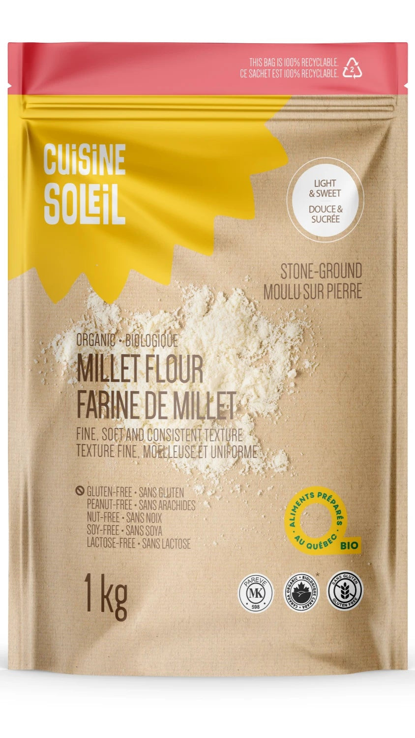 Millet Flour, Organic, GF