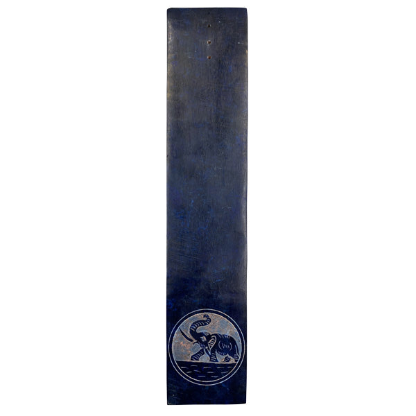 Soapstone Flat Incense Holder - Blue Elephant