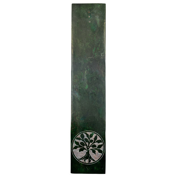 Soapstone Flat Incense Holder - Green Tree of Life