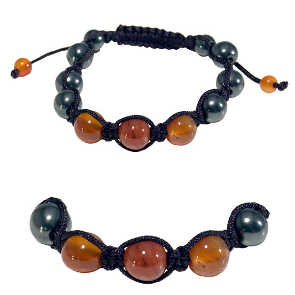 Gemstone Shamballa Bracelet - Carnelian