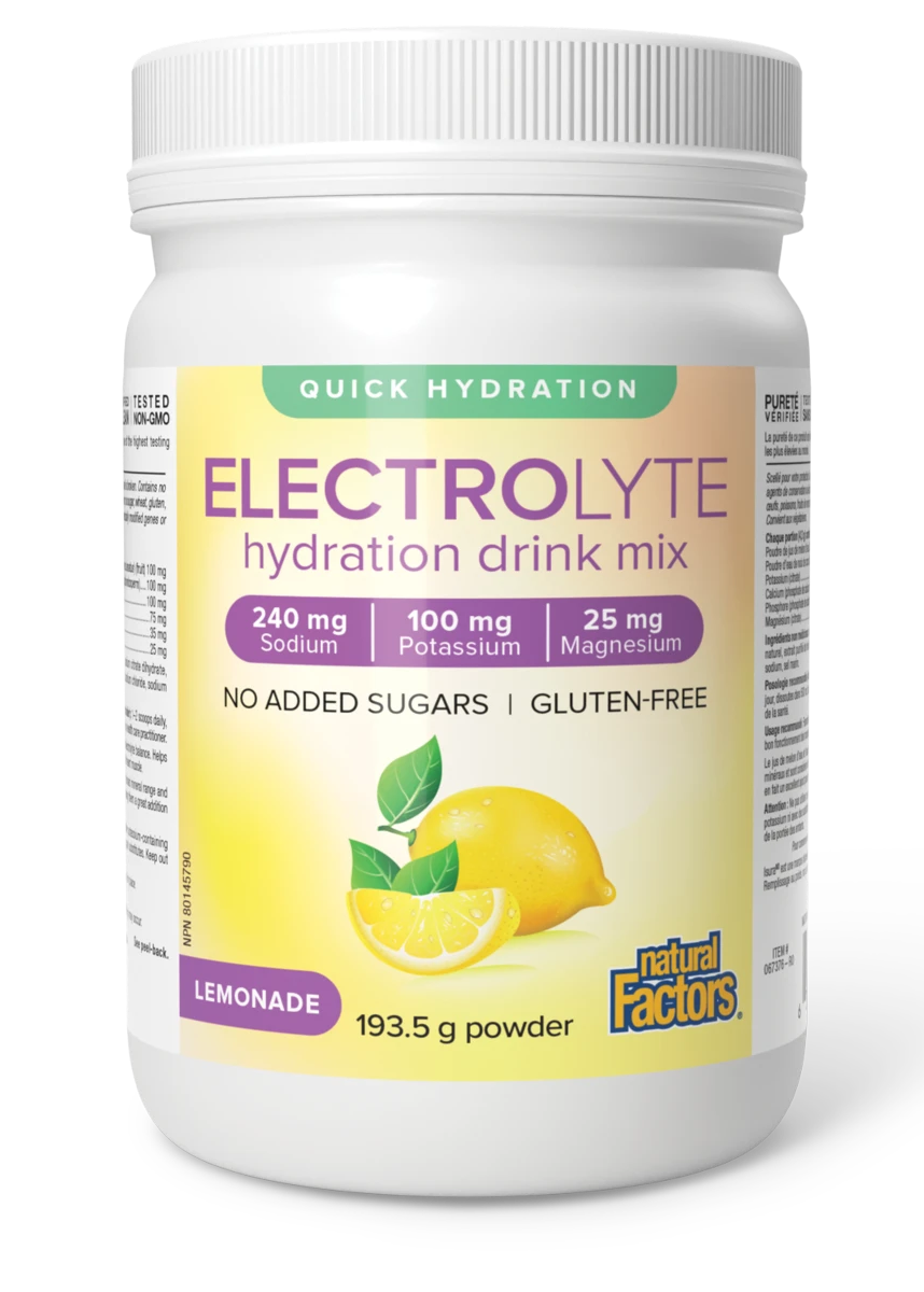 Electrolyte Hydration Drink Mix, Lemonade