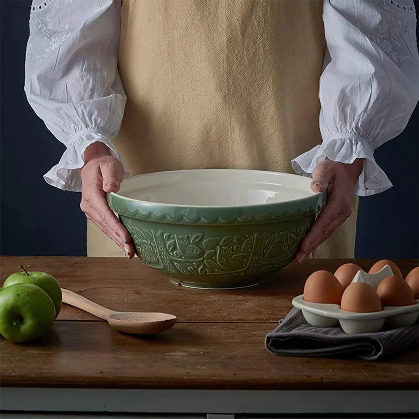 Mason Cash Forest Mixing Bowl 2.7L Owl, Dark Green