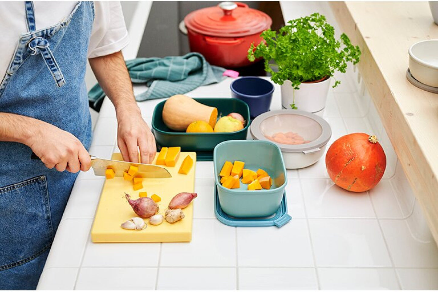 Mepal Cirqula Multi-Bowl Rectangle 500ml Nordic Green