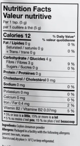 Ceylon Cinnamon Powder, Organic Traditions