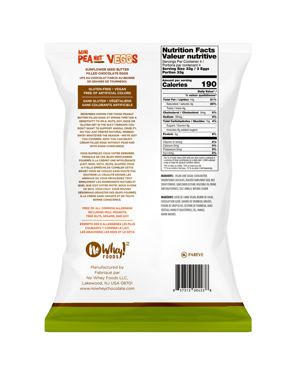 No Whey Foods Mini PeaNOT vEggs (V)