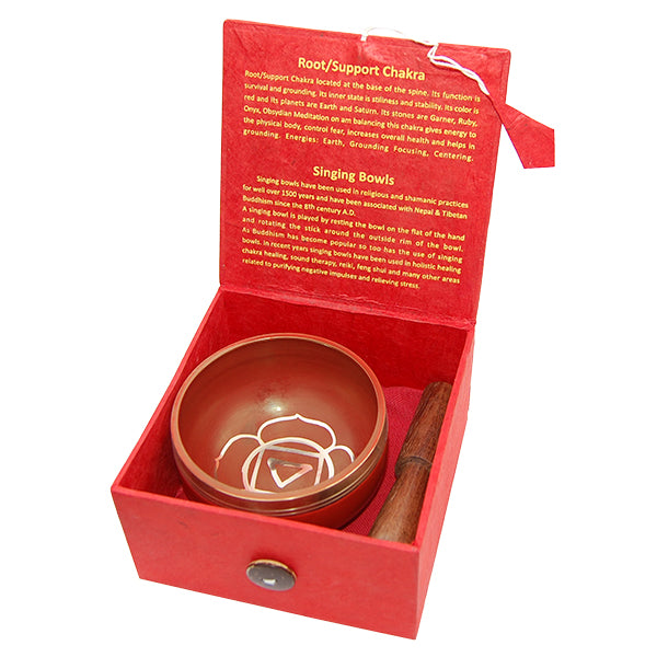 Singing Bowl Gift Set - Red, Root Chakra