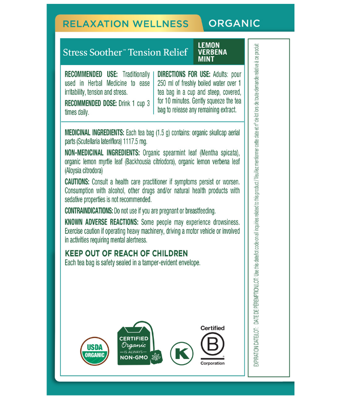 Stress Soother™ Tension Relief Organic Herbal Tea